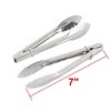 Unique Bargains Kitchen Metal Salad Ice Cake Bread Food Clip Clamp Tongs Silver Tone 3 Pcs - 4 of 4