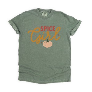 Simply Sage Market Women's Spice Girl Pumpkin Short Sleeve Garment Dyed Tee - 1 of 4