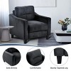 INFURNIC Sofas Comfortable Sectional Couch Plush Cushions Modern Design Sturdy Frame for Living Room Bedroom Office, Black, 32.2"*29.1"*34.4" - 3 of 4