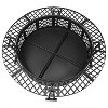 Sunnydaze Outdoor Camping or Backyard Steel Diamond Weave Fire Pit Bowl with Spark Screen - 40" - Black - image 4 of 4