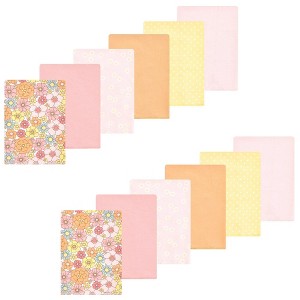 Luvable Friends Hudson Baby Flannel Burp Cloths 12pk Set - 1 of 2
