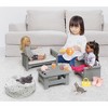 Living Room Furniture Set for 18" Dolls - Gray/White - 2 of 4