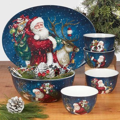Certified International Set of 4 24oz Santa's Secret Ice Cream Bowls, 2 of 4
