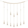 Aoibox Macrame Hanging Photo Display Wall Decor with String Lights, Wooden Beads Garland Picture Holder, Includes 30 Clips - 2 of 4