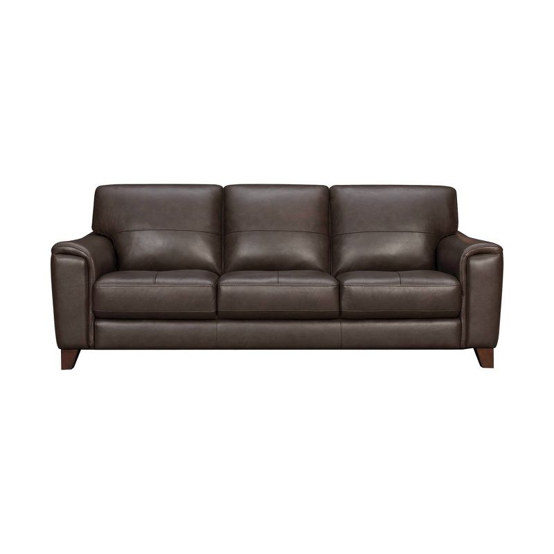 87" Bergen Genuine Leather Square Arm Sofa - Armen Living, 3 of 10