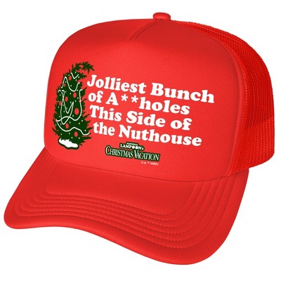 Christmas Vacation Jolliest Bunch Of A-Holes Foam Trucker Cap Red
