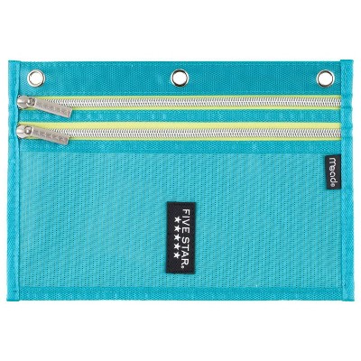 Five Star Dual Zipper Pencil Pouch - Teal