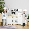 SEVOBAL Large Kids Play Kitchen with Appliances Storage Sink Refrigerator Oven for Pretend Play Gift for Boys and Girls, White, 32.3"*25.5"*34.3" - 4 of 4