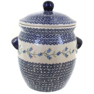 Blue Rose Polish Pottery P069 Manufaktura Cookie Jar - 1 of 2