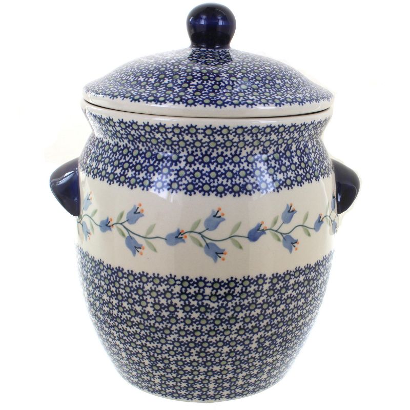 Blue Rose Polish Pottery P069 Manufaktura Cookie Jar, 1 of 3