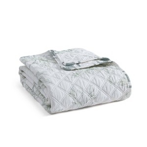 Martha Stewart 50"x70" Vine Flora Throw Blanket Green - 1 of 4