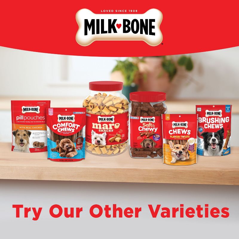 Milk-Bone Biscuits Gravy Bones with Beef, Chicken, Liver and Bacon Flavors Dog Treats - 19oz, 6 of 9
