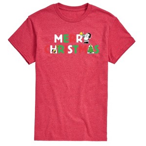Men's - Peanuts - Merry Christmas Snoopy Short Sleeve Graphic T-Shirt - 1 of 4