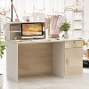 FUFU&GAGA Reception Desk Retail Counter with Lockable Drawer White & Yellow - image 2 of 4