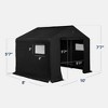 Best Choice Products 10x8ft Outdoor Fabric Storage Shed, Steel Frame, Dual Zipper Doors, Window - 2 of 4