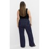 Women's Plus Size Harley Kyla Wide Leg Jean - dark denim | CITY CHIC - 2 of 4