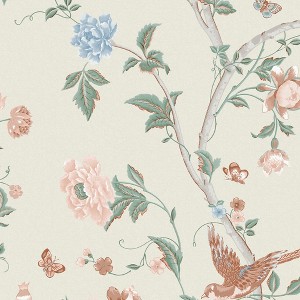 Laura Ashley Summer Palace Sage and Apricot Wallpaper - 1 of 4