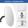 WOWOW 1-Spray Patterns with 1.8 GPM 8 in. Wall Mount Rain Fixed Shower Head in Brushed Nickel - 3 of 4