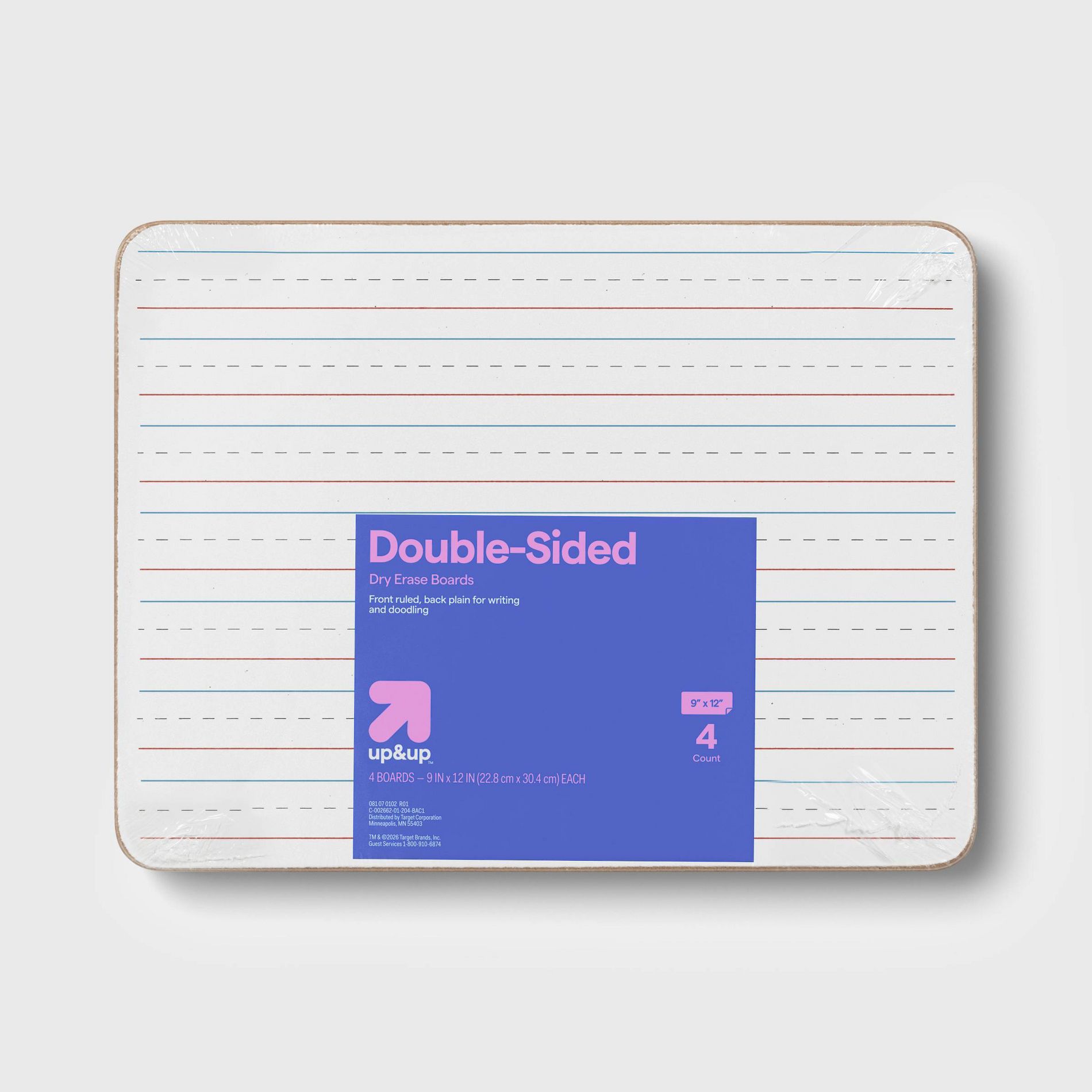 4ct 9"x12" Dry Erase Board White - up&up™