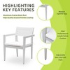 Sapphtopaz Patio Dining Chairs Aluminum Outdoor Dining Chairs with Cushions, Tapered Feet for Garden, Patio, Lawn - 3 of 4