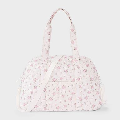 Girls' Floral Quilted Duffel Bag - Cat & Jack™ Pink