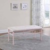Coaster Massi Traditional Tufted Upholstered Bench White/Powder Pink - 2 of 4