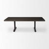 HomeRoots 55" Dark Brown Solid Wood Double Pedestal Coffee Table - 4 of 4