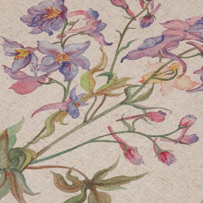 Set of 3 Linen Botanicals Printed Canvas Wall Art