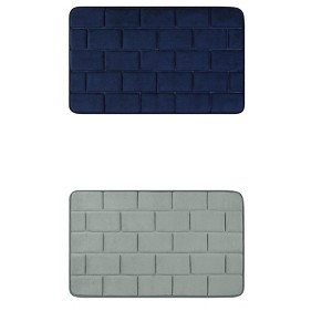 Unique Bargains Memory Foam Absorbent Non-Slip Dry Fast Bath Mats for Bathroom Floor 2 Pcs - 1 of 4