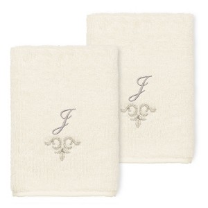 Linum Home Textiles 100% Turkish Cotton MONICA 2PC Embellished Washcloth Set - 1 of 1