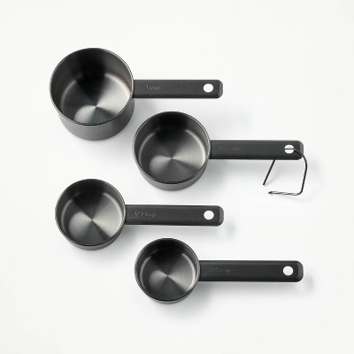 6pc Stainless Steel Measuring Spoons Matte Black - Figmint™ : Target