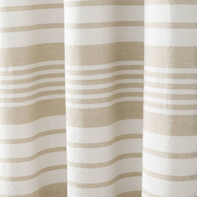 Nantucket Yarn Dyed Cotton Tassel Fringe Shower Curtain - Lush Décor , 5 of 8