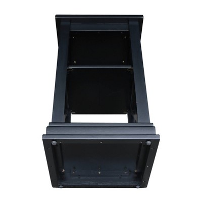 Elegant Hampton Solid Hardwood Accent Table with Shelves - Black