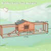 Kumasinova 2-Story Large Outdoor Rabbit Hutch with Run,121.65" Wooden Bunny Cage with Ramp,Asphalt Roof & Locking Doors,Rabbit Cage for Small Animals - 2 of 4