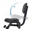 VisioGear Folding Exercise Bike with Adjustable Resistance, Arm Bands and Backrest, White, 25"*19.7"*47.6" - 4 of 4