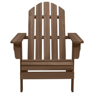 vidaXL Adirondack Chair Lounge Patio Lawn Chair for Garden Solid Wood Fir - Brown - 1 of 4