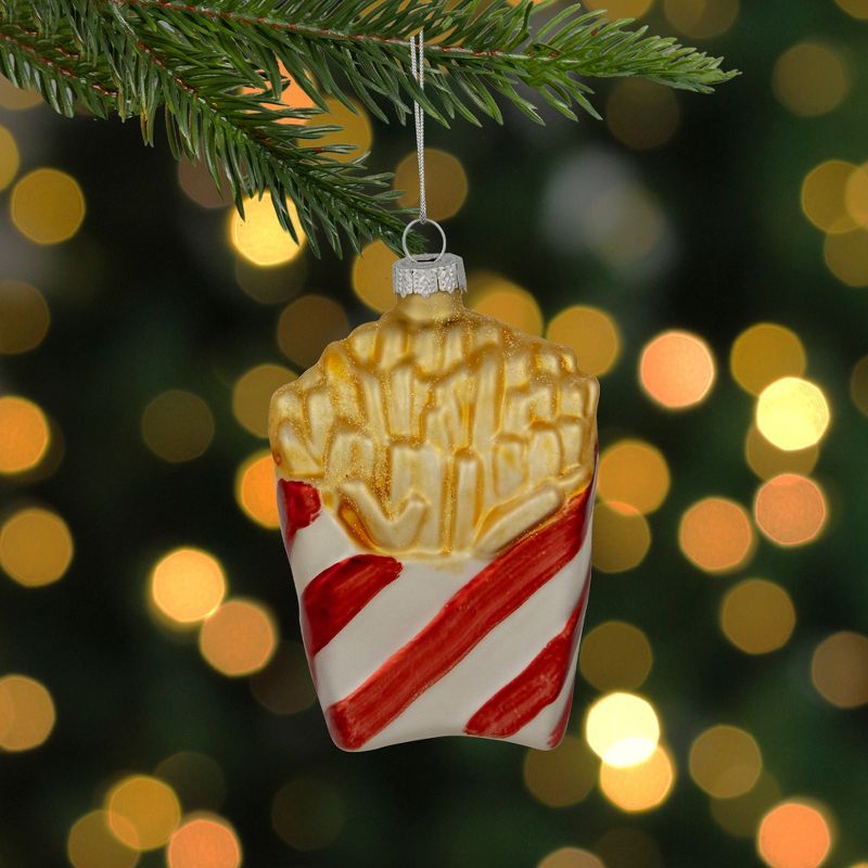 Northlight 4" Fast Food French Fries Glass Christmas Ornament, 2 of 6