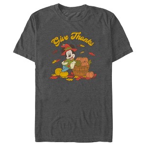 Men's Mickey & Friends Give Thanks Scarecrow Mickey T-Shirt - 1 of 4