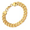 Steeltime Men's stainless steel 8.5" Cuban bracelet, lobster clasp. Color Options: Silver, Gold - 2 of 4