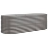 vidaXL Garden Raised Bed Powder-coated Steel 102.4"x15.7"x26.8" Silver - 2 of 4