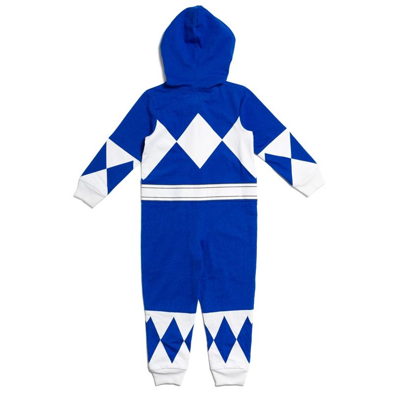 Power Rangers Blue Ranger Zip Up Cosplay Coverall Toddler to Big Kid, 3 of 8
