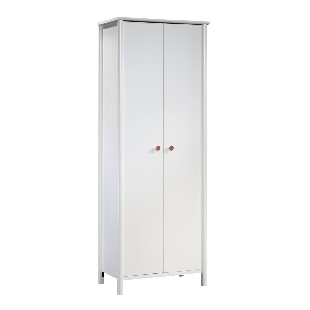 Photos - Wardrobe Sauder 2 Door Decorative Storage Cabinet White: Adjustable Shelves, MDF Fr 