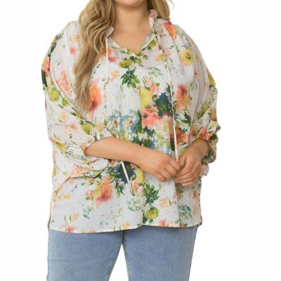 Women's Spring Haiku Floral Blouse - entro