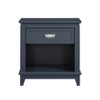 Sapphtopaz Modern Nightstand with Storage Drawer & Open Bottom Shelf Night Stand with Flush Ring Pulls Bedside Table for Bedroom,Living Room - 3 of 4