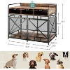 Petrimins Dog Crate Furniture, Heavy Duty Wooden Dog Crate End Table, Dog Kennel Furniture Large Breed with 3 Drawers & Steel Tubes - 4 of 4