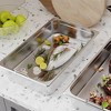 6 Pack Full Size Stainless Steel Hotel Pans,2 Inch Deep 20.9x12.8 Inch Steam Table Food Storage Containers for Buffet,Party, Restaurants with Handles - 2 of 4