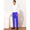 Lars Amadeus Men's Slim Fit Flat Front Solid Color Skinny Business Dress Pants - 3 of 4