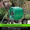 Yard Butler 4 Wheel Powder Coated Steel Hose Truck Holds 400 Feet of Hose with 2 Pneumatic Real Tires and 2 Rubber Front Turning Tires, Black - 4 of 4