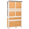 63"H Garden Wood Storage Cabinet With Waterproof Greenhouse Cold Frame And Lockable Door,Storage Shed Outside,Storage Shed At Home Depot-Maison Boucle - 4 of 4