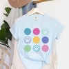 Simply Sage Market S.W.Smiley Stacked Smiley Faces Garment Dyed Tee - 3 of 4